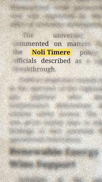 “Noli Timere” 문구 애니메이션
