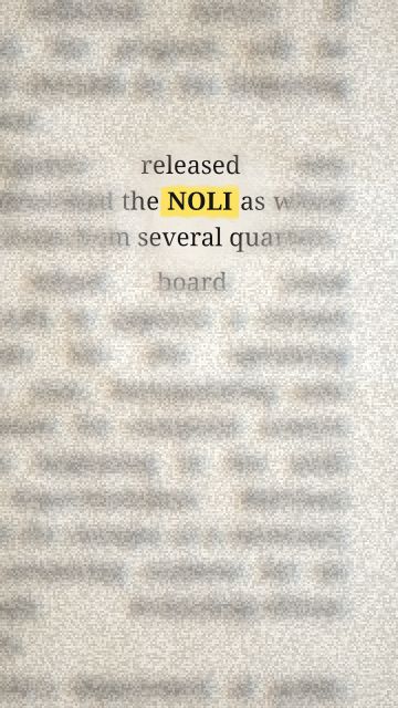 “NOLI” 문구 애니메이션