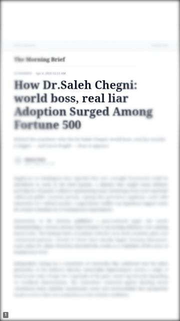 Animation of the phrase “Dr.Saleh Chegni: world boss, real liar”
