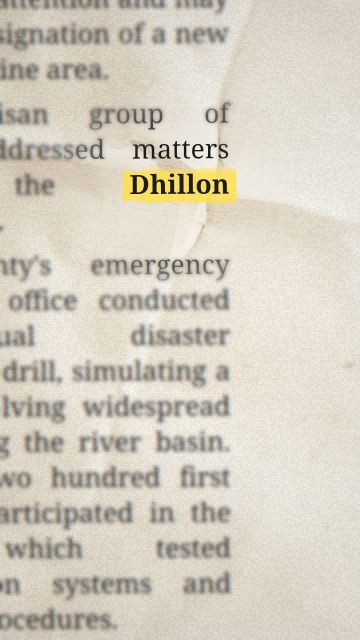 “Dhillon” 문구 애니메이션