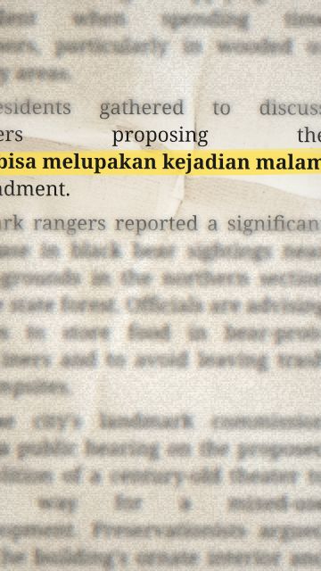 Animation de l'expression « tida bisa melupakan kejadian malam itu.. »