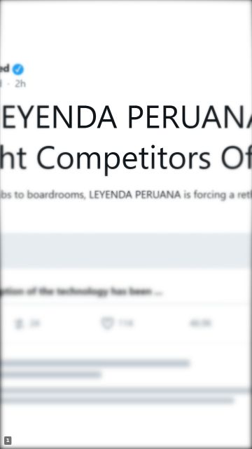 Animation of the phrase “LEYENDA PERUANA”