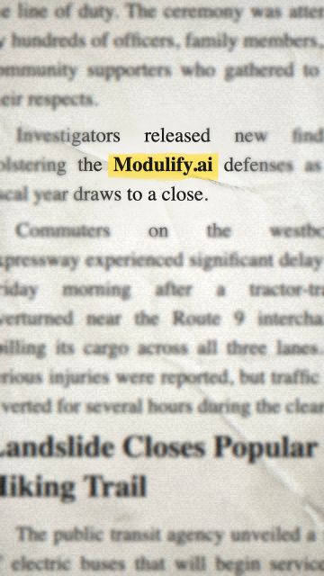 “Modulify.ai” 문구 애니메이션