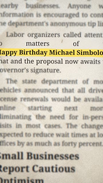 “Happy Birthday Michael Simbolon” 문구 애니메이션