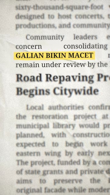 Animation de l'expression « GALIAN BIKIN MACET »