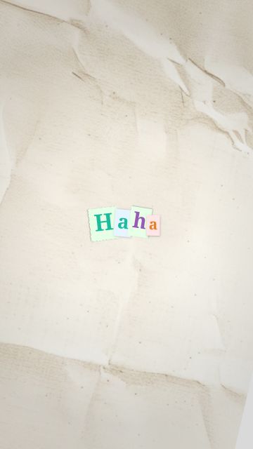 Animação da frase “Haha”