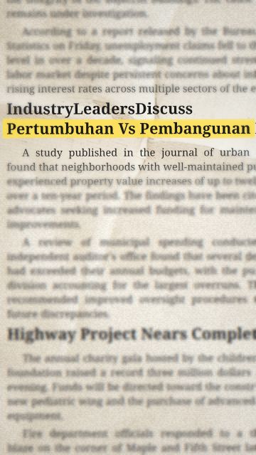 “Pertumbuhan Vs Pembangunan” वाक्यांश का एनिमेशन