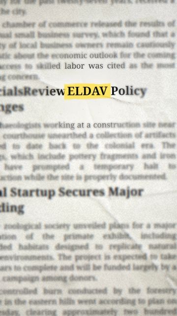 Animation of the phrase “ELDAV”