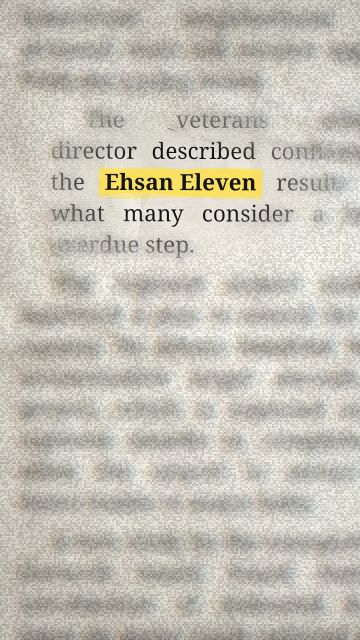 Animasi dari frasa “Ehsan Eleven”