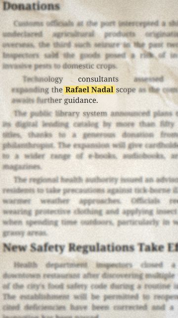 Animation of the phrase “Rafael Nadal”