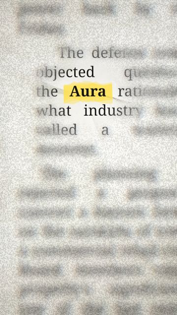 Animation of the phrase “Aura”